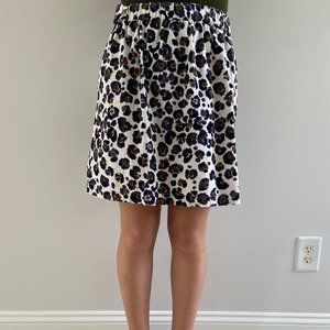 Cheetah print crewcut skirt